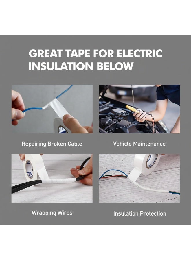 Electrical Tape - 7mils Thick, Heavy-Duty, Flame-Retardant, Heat & Weather Resistant, 3/4" x 60', Rated Up to 600V for Electrical Insulation and Protection - Image 4